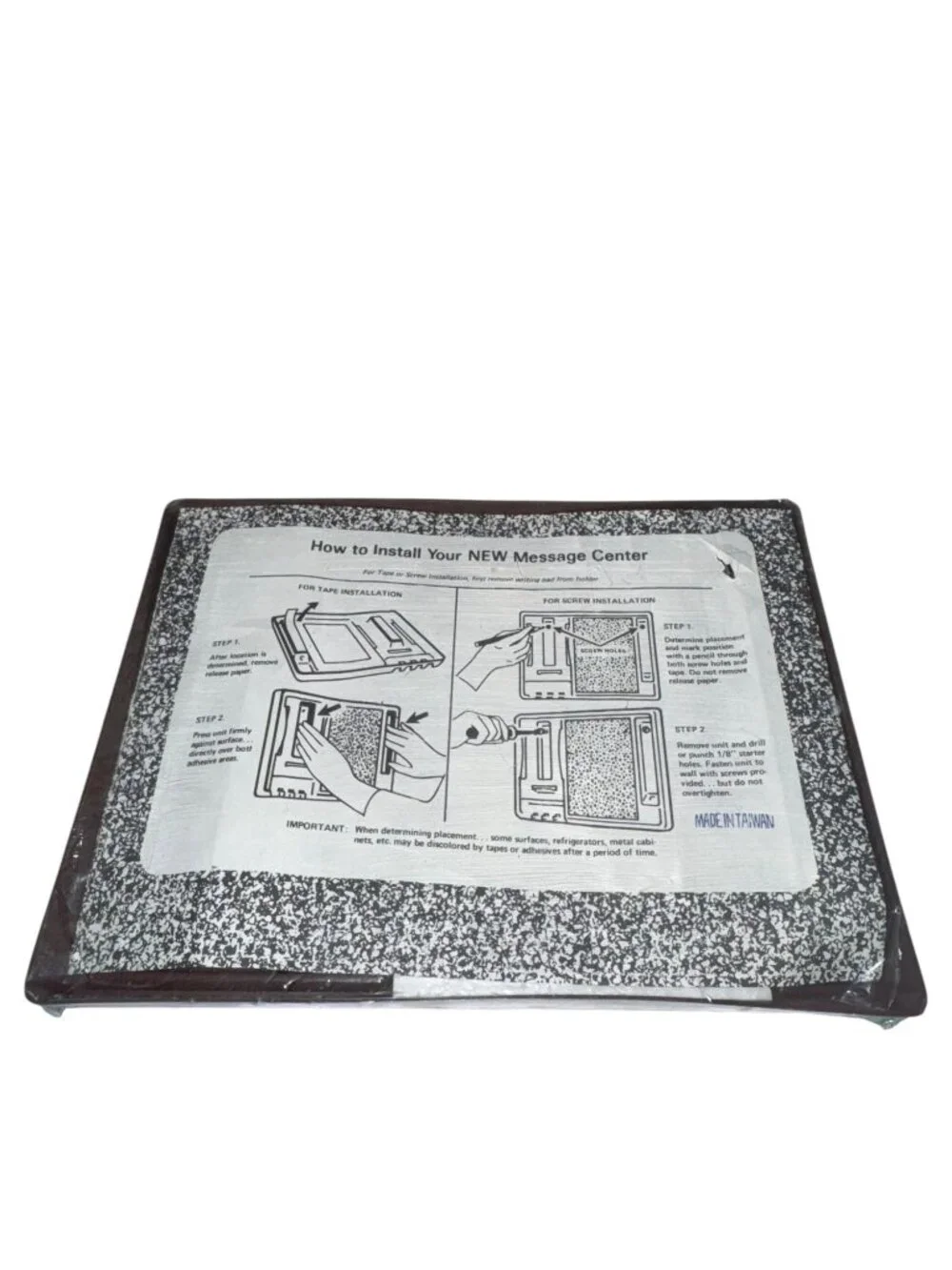 Message Center Organizer With Corkboard & Key Hooks Wall Mountable